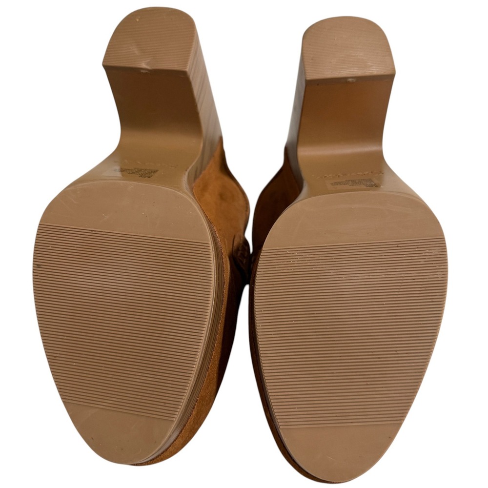 Splendid Brown Suede‎ Platform Mule Heels Womens Size 8.5 Boho Retro Statement - Picture 7 of 7